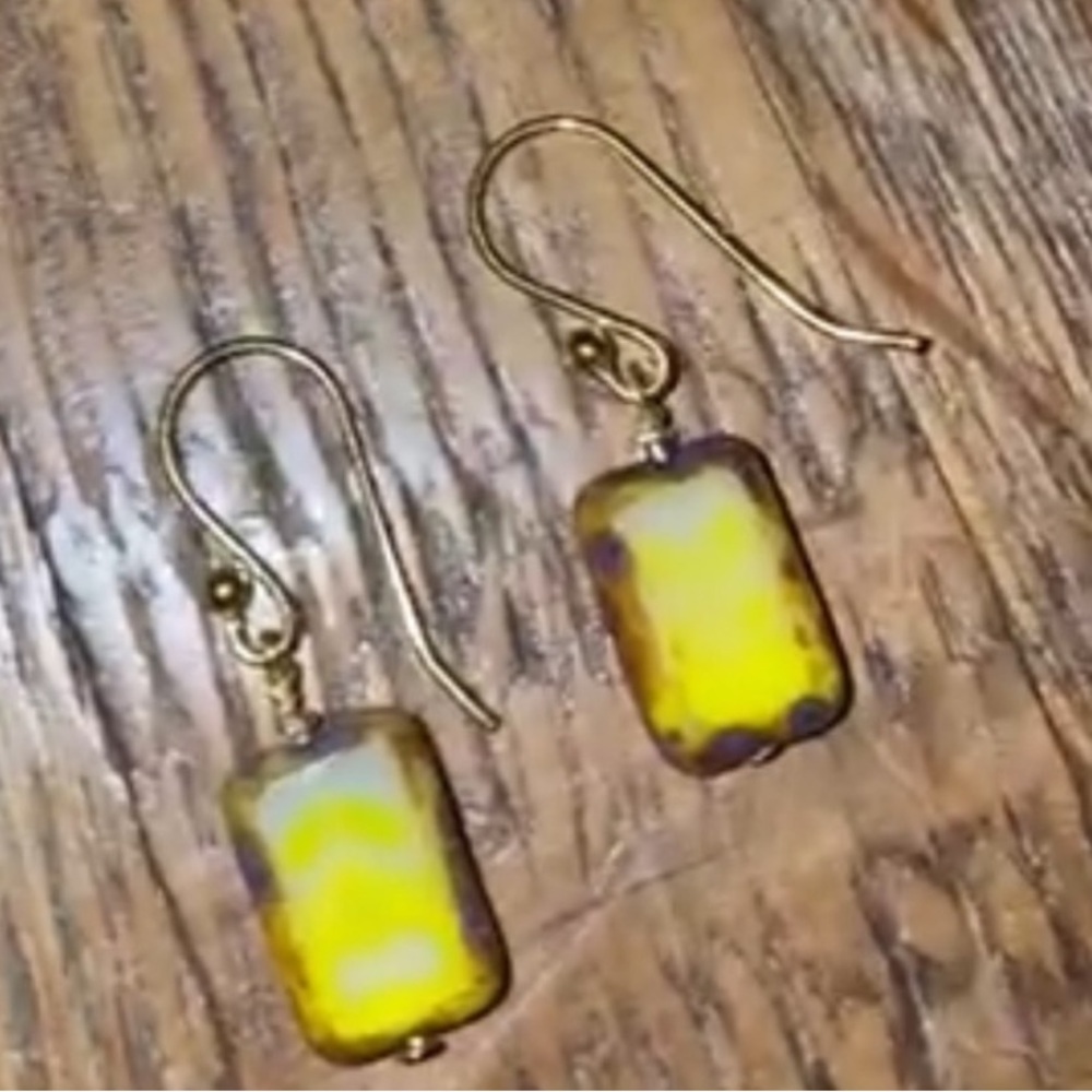 Free people yellow earrings
